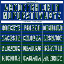 Charger l'image dans la galerie, Custom Royal Green-White Gradient Pinstripe Sublimation Soccer Uniform Jersey