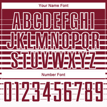 Charger l'image dans la galerie, Custom Crimson White Gradient Pinstripe Sublimation Soccer Uniform Jersey