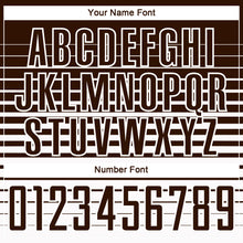 Загрузить изображение в средство просмотра галереи, Custom Brown White Gradient Pinstripe Sublimation Soccer Uniform Jersey