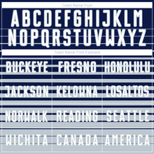 Load image into Gallery viewer, Custom Navy White-Silver Gradient Pinstripe Sublimation Soccer Uniform Jersey