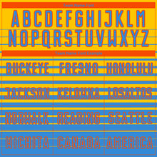 Загрузить изображение в средство просмотра галереи, Custom Yellow Powder Blue-Orange Gradient Pinstripe Sublimation Soccer Uniform Jersey