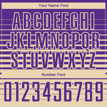 Charger l'image dans la galerie, Custom Purple Cream Gradient Pinstripe Sublimation Soccer Uniform Jersey