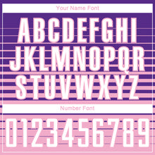 Charger l'image dans la galerie, Custom Purple White-Light Pink Gradient Pinstripe Sublimation Soccer Uniform Jersey