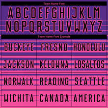 Charger l'image dans la galerie, Custom Purple Black-Pink Gradient Pinstripe Sublimation Soccer Uniform Jersey