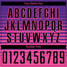 Charger l'image dans la galerie, Custom Purple Black-Pink Gradient Pinstripe Sublimation Soccer Uniform Jersey