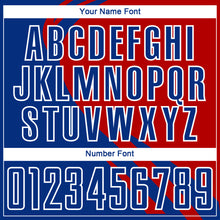 Загрузить изображение в средство просмотра галереи, Custom Royal Red-White Diagonal Streamline Color Block Swirl Curve Lines Sublimation Soccer Uniform Jersey