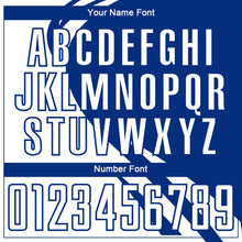 Load image into Gallery viewer, Custom White Royal Diagonal Streamline Color Block Swirl Curve Lines Sublimation Soccer Uniform Jersey