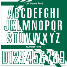 Load image into Gallery viewer, Custom White Kelly Green Diagonal Streamline Color Block Swirl Curve Lines Sublimation Soccer Uniform Jersey