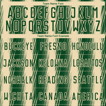 Load image into Gallery viewer, Custom Green Cream Vertical Brush Stroke Stripes Sublimation Soccer Uniform Jersey