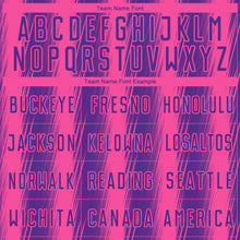 Загрузить изображение в средство просмотра галереи, Custom Purple Pink Vertical Brush Stroke Stripes Sublimation Soccer Uniform Jersey