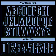 Charger l'image dans la galerie, Custom Black Light Blue-Steel Gray Gradient Horizontal Stripes Sublimation Soccer Uniform Jersey