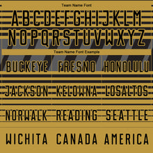 Charger l'image dans la galerie, Custom Black Old Gold-Steel Gray Gradient Horizontal Stripes Sublimation Soccer Uniform Jersey