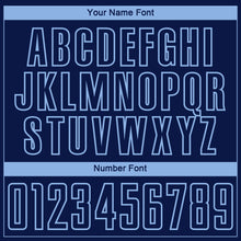 Загрузить изображение в средство просмотра галереи, Custom Navy Light Blue-Royal Gradient Horizontal Stripes Sublimation Soccer Uniform Jersey