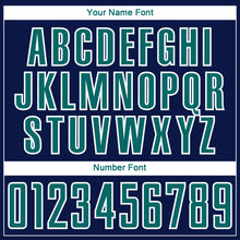 Загрузить изображение в средство просмотра галереи, Custom Navy Teal Royal-White Gradient Horizontal Stripes Sublimation Soccer Uniform Jersey