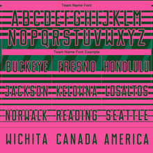 Load image into Gallery viewer, Custom Green Pink-Kelly Green Gradient Horizontal Stripes Sublimation Soccer Uniform Jersey