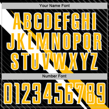 Charger l'image dans la galerie, Custom Black Gold-White Diagonal Stripes Sports Sublimation Soccer Uniform Jersey