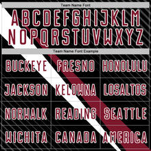 Charger l'image dans la galerie, Custom Black Crimson-White Diagonal Stripes Sports Sublimation Soccer Uniform Jersey