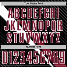 Charger l'image dans la galerie, Custom Black Crimson-White Diagonal Stripes Sports Sublimation Soccer Uniform Jersey