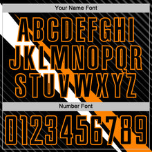 Load image into Gallery viewer, Custom Black Bay Orange-White Diagonal Stripes Sports Sublimation Soccer Uniform Jersey