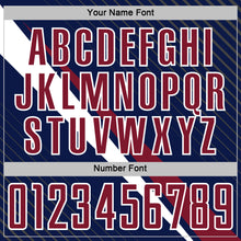 Загрузить изображение в средство просмотра галереи, Custom Navy Crimson-White Diagonal Stripes Sports Sublimation Soccer Uniform Jersey