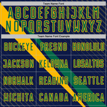 Charger l'image dans la galerie, Custom Navy Kelly Green-Gold Diagonal Stripes Sports Sublimation Soccer Uniform Jersey