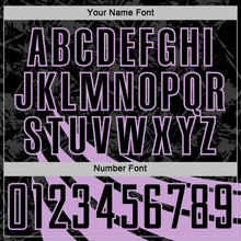 Load image into Gallery viewer, Custom Black Light Purple Distressed Diagonal Stripes Wind Shapes Sports Sublimation Soccer Uniform Jersey