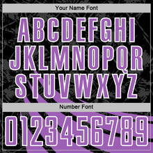 Загрузить изображение в средство просмотра галереи, Custom Black Medium Purple-White Distressed Diagonal Stripes Wind Shapes Sports Sublimation Soccer Uniform Jersey