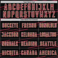 Laden Sie das Bild in den Galerie-Viewer, Custom Black Crimson-Cream Diagonal Pinstripes Lines Sports Sublimation Soccer Uniform Jersey