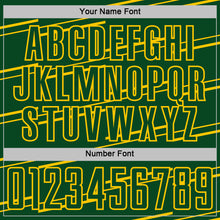 Загрузить изображение в средство просмотра галереи, Custom Green Yellow Diagonal Pinstripes Lines Sports Sublimation Soccer Uniform Jersey