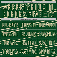 Загрузить изображение в средство просмотра галереи, Custom Green Cream Diagonal Pinstripes Lines Sports Sublimation Soccer Uniform Jersey