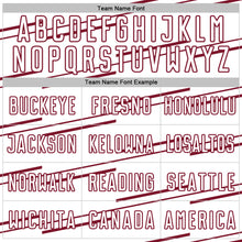 Charger l'image dans la galerie, Custom White Crimson Diagonal Pinstripes Lines Sports Sublimation Soccer Uniform Jersey