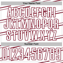 Charger l'image dans la galerie, Custom White Crimson Diagonal Pinstripes Lines Sports Sublimation Soccer Uniform Jersey