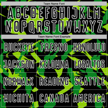 Charger l'image dans la galerie, Custom Black White-Green Geometric Camo Fragment Sports Sublimation Soccer Uniform Jersey