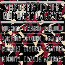 Charger l'image dans la galerie, Custom Black White Crimson-Cream Geometric Camo Fragment Sports Sublimation Soccer Uniform Jersey