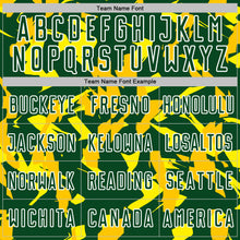 Charger l'image dans la galerie, Custom Green White-Yellow Geometric Camo Fragment Sports Sublimation Soccer Uniform Jersey