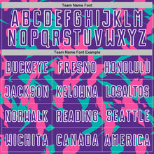 Charger l'image dans la galerie, Custom Purple White Pink-Aqua Geometric Camo Fragment Sports Sublimation Soccer Uniform Jersey