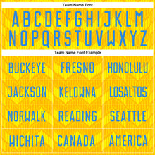 Charger l'image dans la galerie, Custom Gold Powder Blue Red-Light Yellow Colombia Zigzag Pattern Sublimation Soccer Uniform Jersey