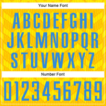 Charger l'image dans la galerie, Custom Gold Powder Blue Red-Light Yellow Colombia Zigzag Pattern Sublimation Soccer Uniform Jersey