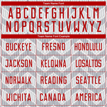 Load image into Gallery viewer, Custom White Red Gray-Black Colombia Zigzag Pattern Sublimation Soccer Uniform Jersey