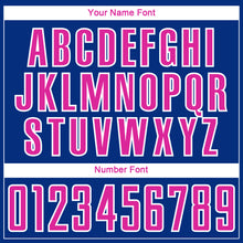 Load image into Gallery viewer, Custom Royal Deep Pink-White Curve Lines Sublimation Soccer Uniform Jersey