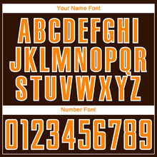 Load image into Gallery viewer, Custom Brown Bay Orange-White Curve Lines Sublimation Soccer Uniform Jersey