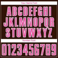 Load image into Gallery viewer, Custom Brown Pink-White Curve Lines Sublimation Soccer Uniform Jersey