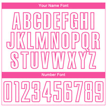 Load image into Gallery viewer, Custom White-Pink Curve Lines Sublimation Soccer Uniform Jersey