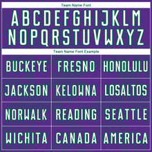 Load image into Gallery viewer, Custom Purple White-Kelly Green Curve Lines Sublimation Soccer Uniform Jersey