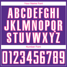 Load image into Gallery viewer, Custom Purple White-Pink Curve Lines Sublimation Soccer Uniform Jersey
