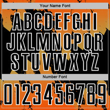 Charger l'image dans la galerie, Custom Orange Black Old Gold-White Gradient Splash Sublimation Soccer Uniform Jersey