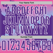 Load image into Gallery viewer, Custom Pink Purple Light Blue-White Gradient Splash Sublimation Soccer Uniform Jersey