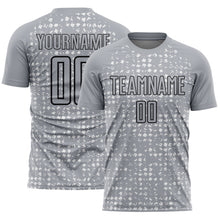 Charger l'image dans la galerie, Custom Gray Black-White Digital Geometric Fragment Speckles Sublimation Soccer Uniform Jersey