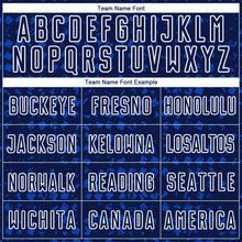 Laden Sie das Bild in den Galerie-Viewer, Custom Navy Thunder Blue-White Digital Geometric Fragment Speckles Sublimation Soccer Uniform Jersey