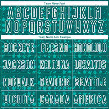 Загрузить изображение в средство просмотра галереи, Custom Teal White-Aqua Digital Geometric Fragment Speckles Sublimation Soccer Uniform Jersey